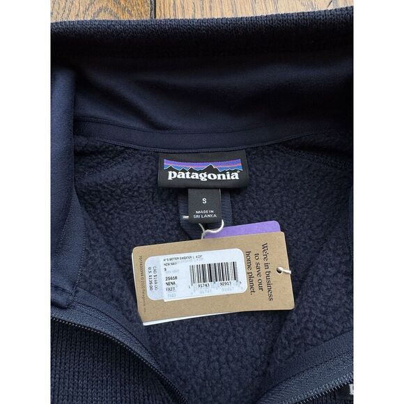 Patagonia Women's Better Sweater 1/4 Zip Pullover New Navy Small NWT $139 Org. - Picture 3 of 5